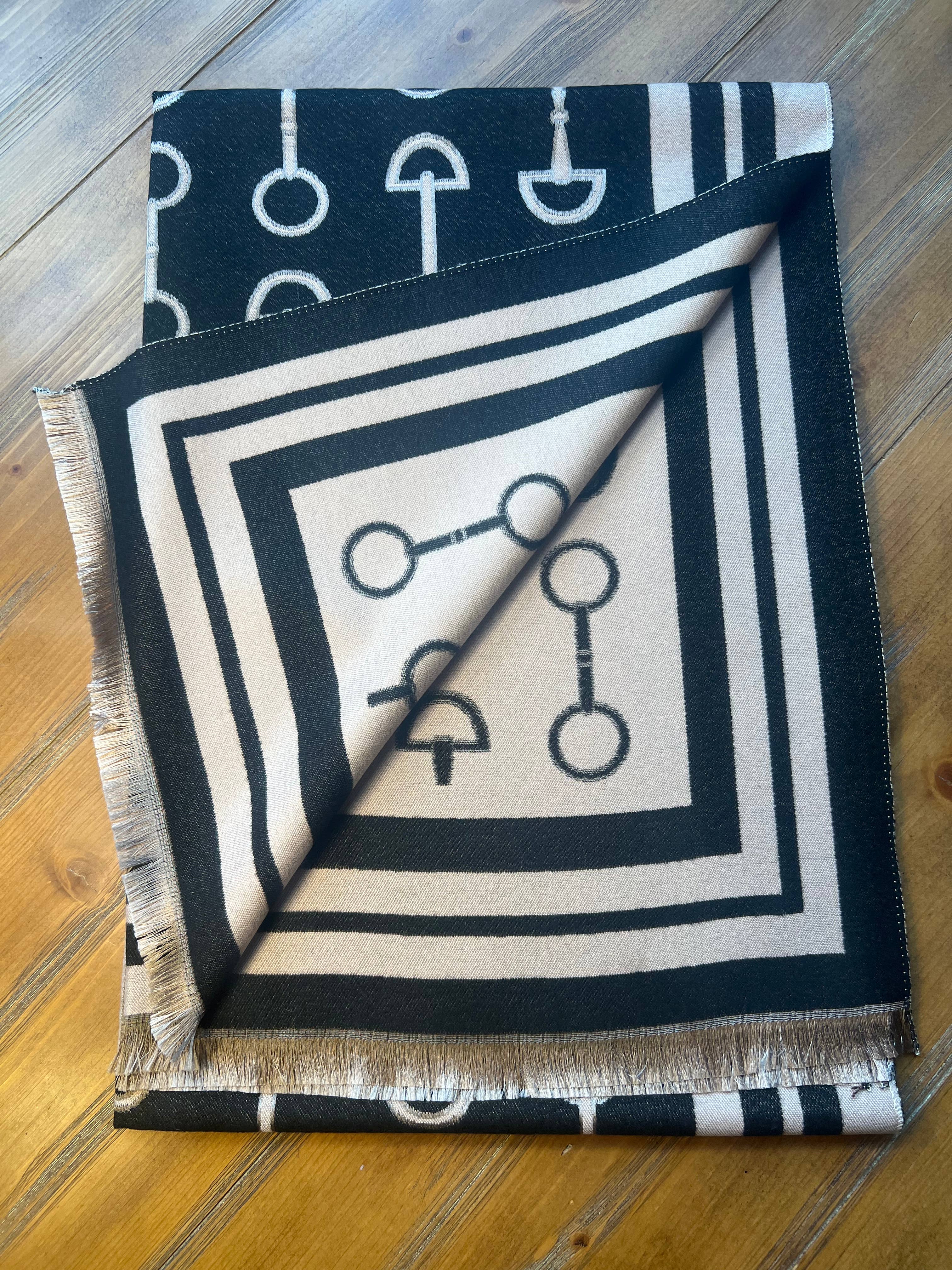 Westrian International - Vente Écharpe – femme - Écharpe d'hiver Equestrian Snaffle Bit Horse Design11