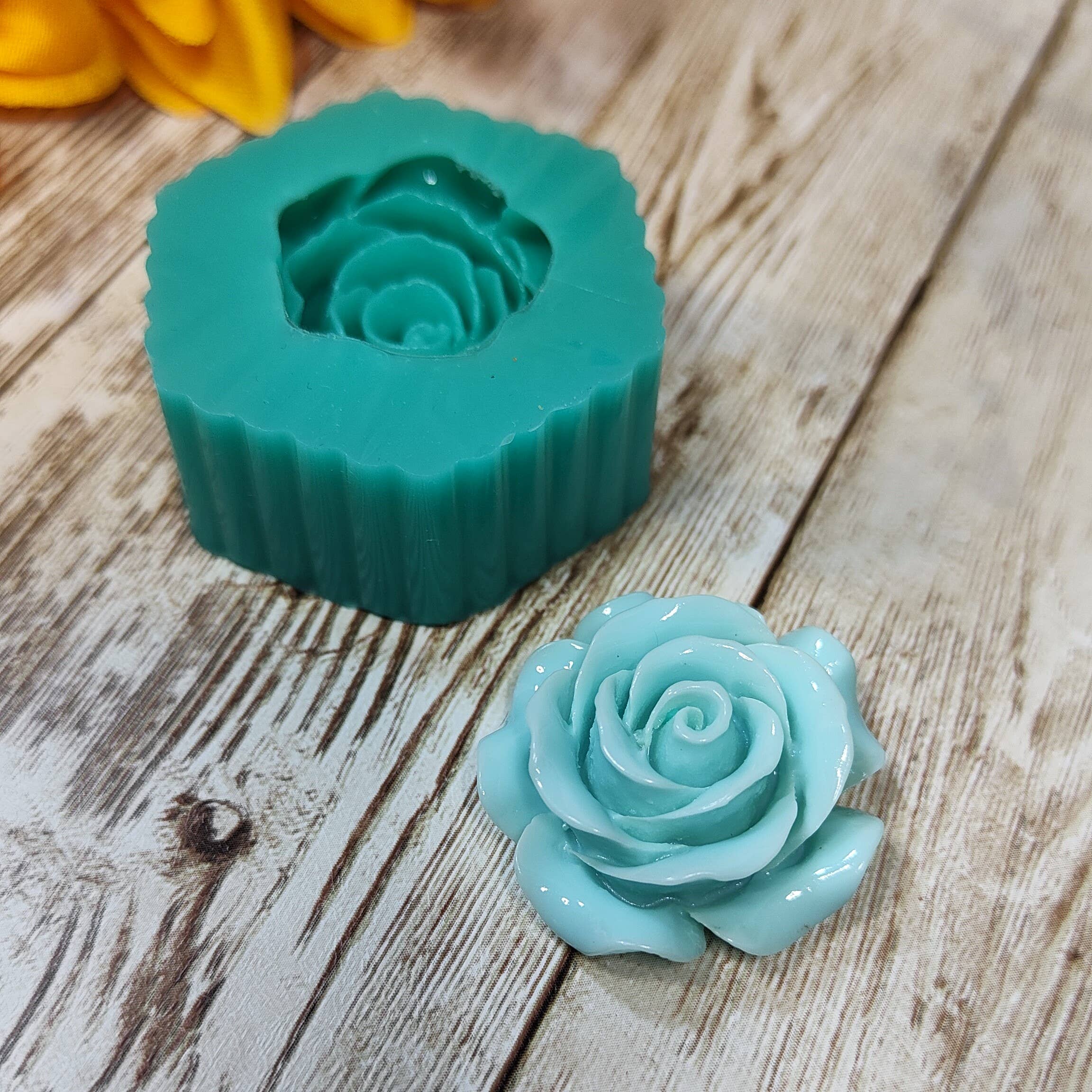 Serena Creazione di Serena Stampone - Vendita all'ingrosso Kit per lavoretti fai da te - Stampo Rosa 3cm in silicone per resina, gesso, cera, candele4