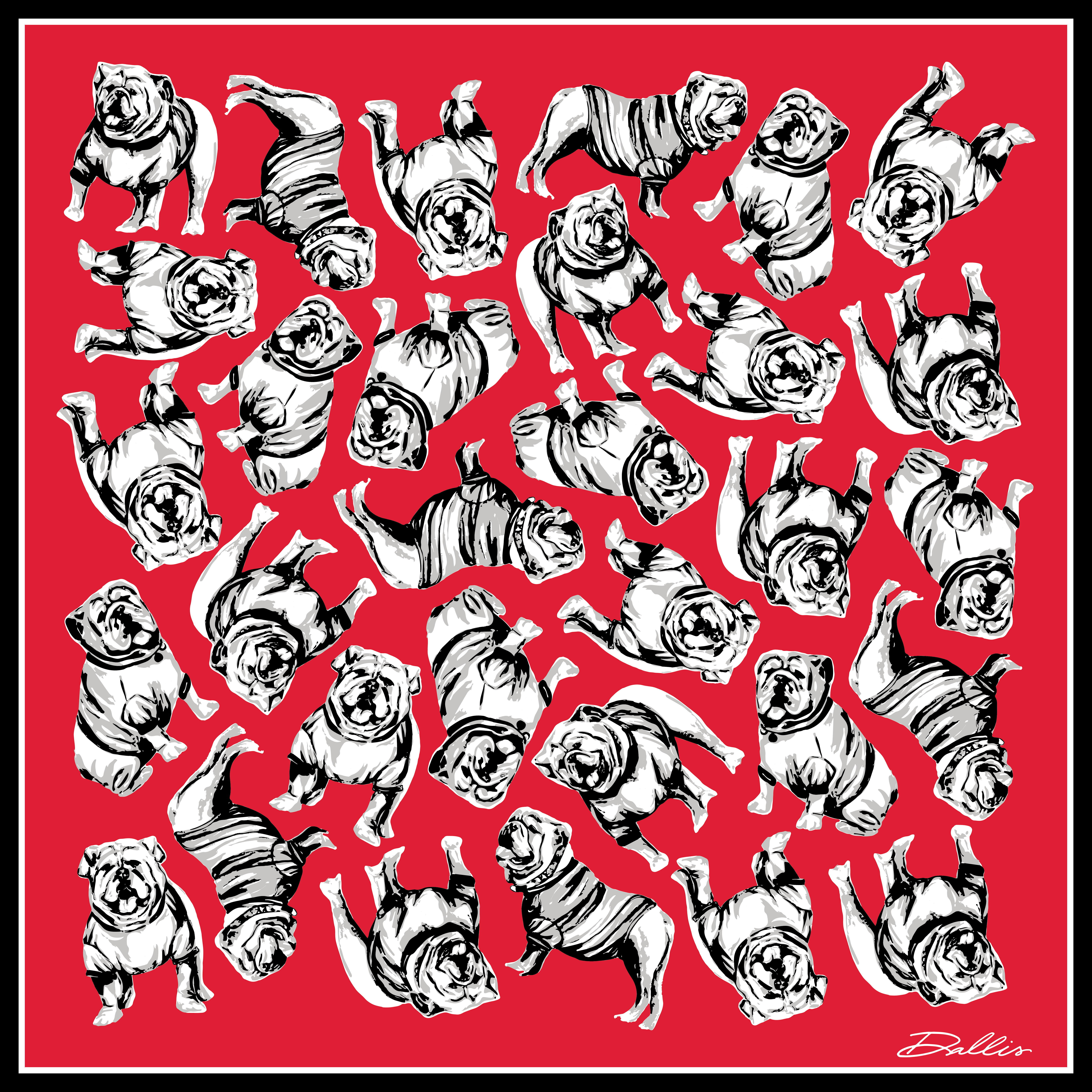 Dallis Foshee Art & Design, LLC - Wholesale Scarf - Women's - Sic 'Em Gameday Scarf | Red2