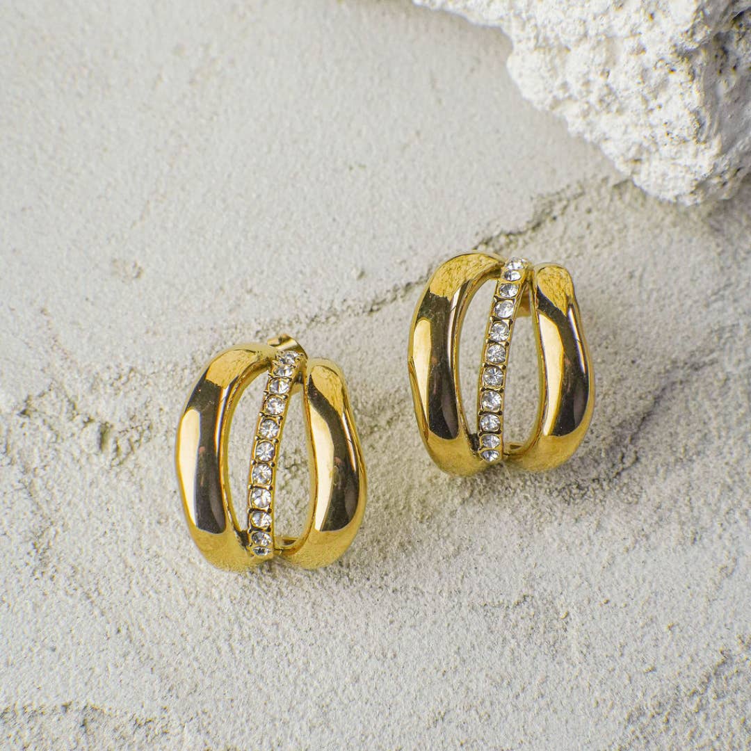 Faya & Co. – wholesale Hoop-örhängen – Orin Guld Hoop-örhängen