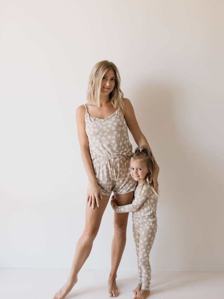 Forever French Baby - Wholesale Lounge Set - Women's - Cami Women's Bamboo Set | French Gray Floral