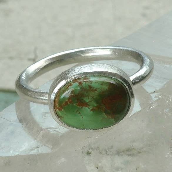 Royston turkis sterling sølv ring | Størrelse 5 1/2 for engroshandel hos Danielle Harrison Jewelry