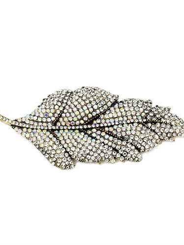 Rhinestone Feather Brooch KP-2170 for wholesale by anbfashion