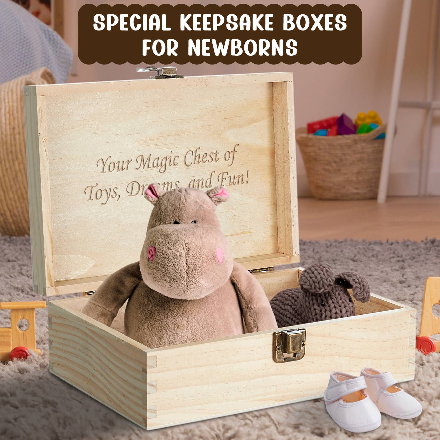 Engrave My Memories - Wholesale Keepsake Box - Kids & Baby - Personalized Baby Memory Box,Wooden Baby Keepsake Box Gift1