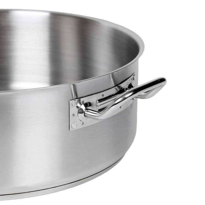 KT Supply - Wholesale Cooking Pot - 30 Qt 18/8 Stainless Steel Brazier With Cover