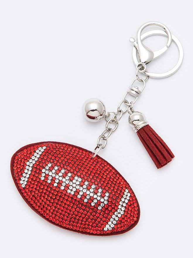 Red Football Key Chain for wholesale by Artini Accessories