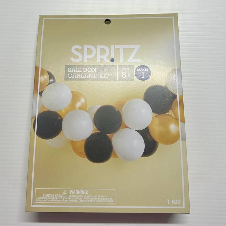 J&B Liquidations - Vente Ballon - Kit guirlande de ballons Spritz noir, doré et blanc1