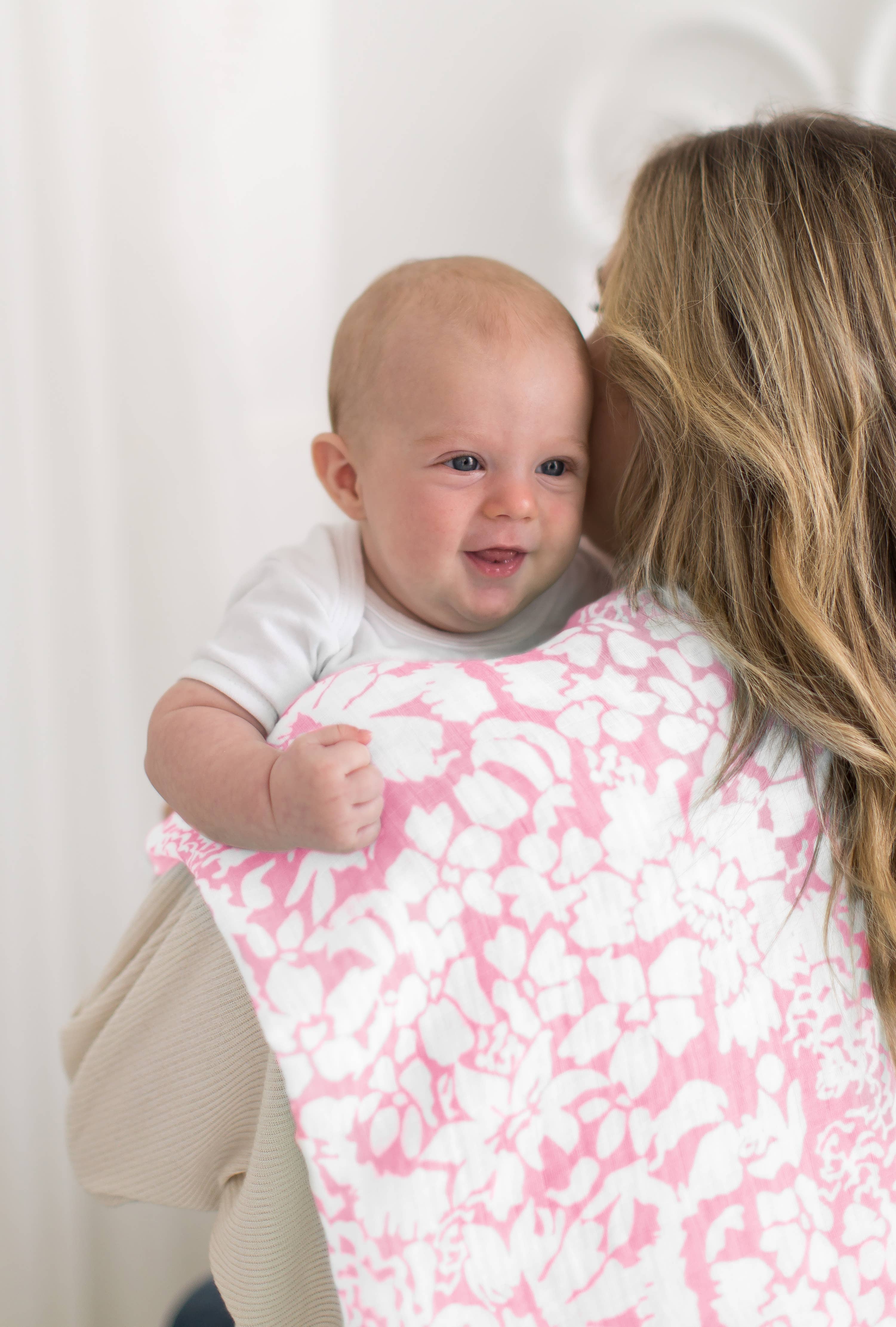 SwaddleDesigns - Wholesale Swaddle - Baby - Lush Pink Premium Muslin Marquisette Swaddle Blanket2