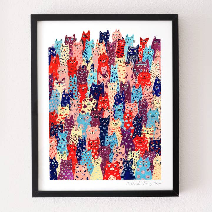 Stampa Cat Club per la vendita all'ingrosso da parte di Party Mouse Studio