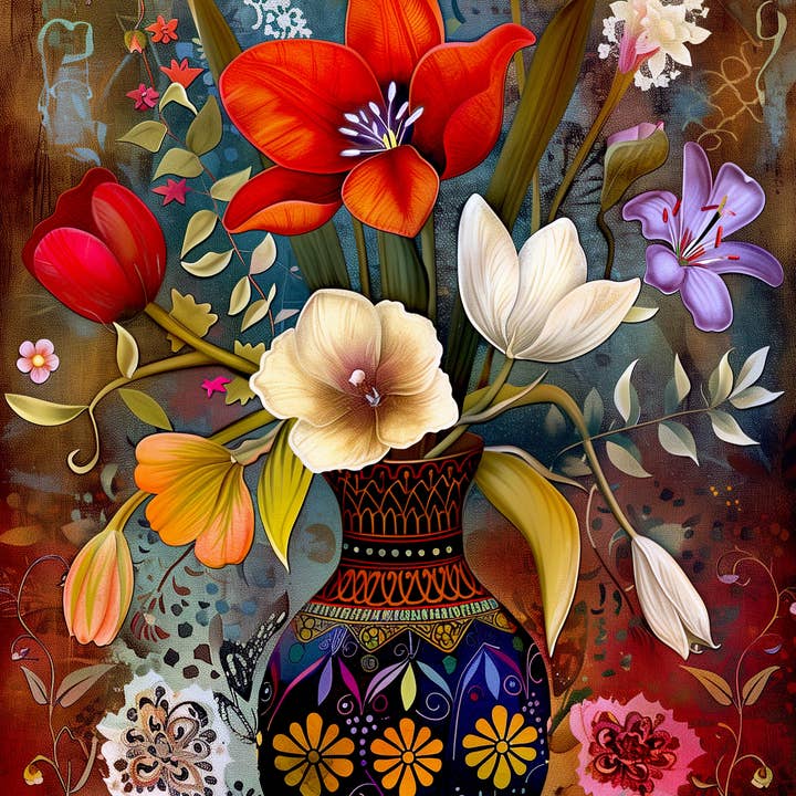 Fripperies - Wholesale Postcard - Flowers of the Dutch Masters: NO. 02 | Map of Fripperies