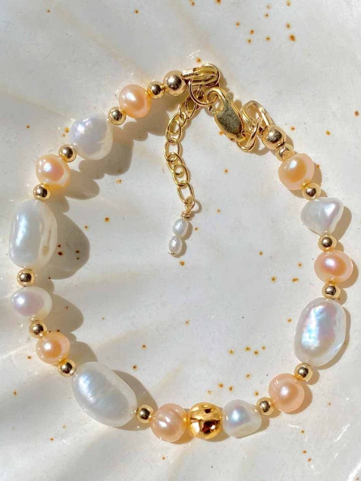 Rhea Goddess Pearl Bracelet for wholesale by Angela Wozniak Jewellery