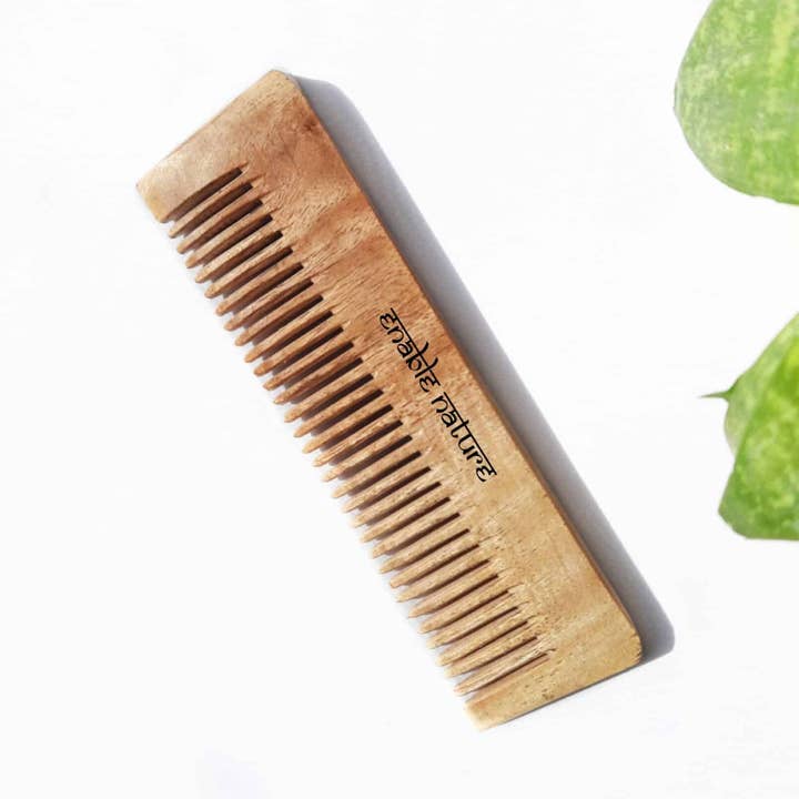 Enable Nature - Wholesale Hair brush/comb - Neem Wood Pocket Comb0