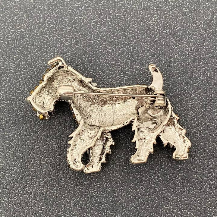 Mio Queena - Wholesale Brooch - Full Rhinestone Schnauzer Dog Brooch2
