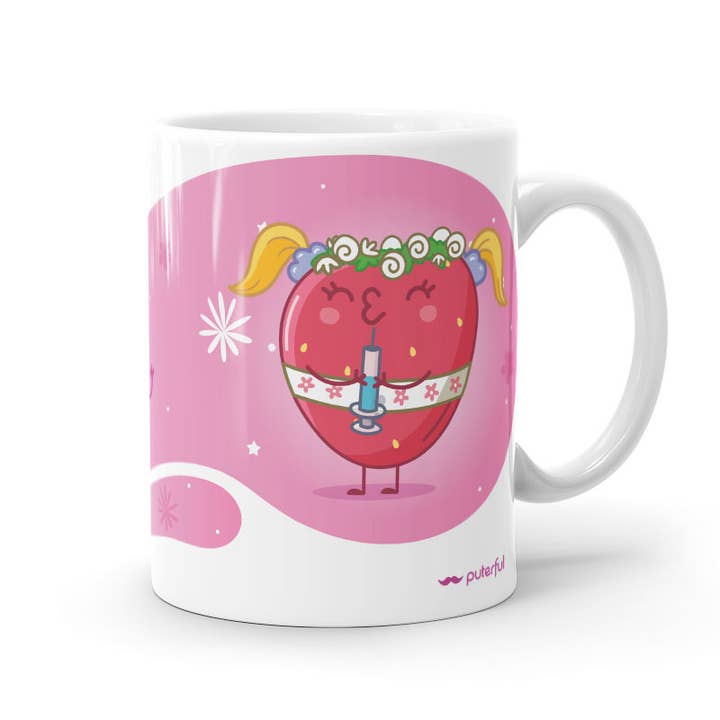 Puterful - Wholesale Coffee Mug - Mug - I remember my first vaccination - Pink1