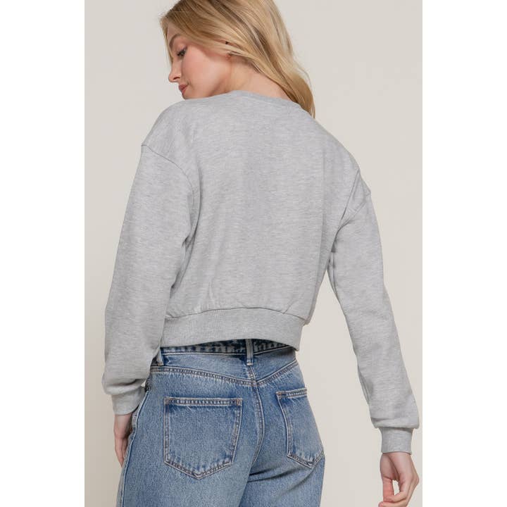 HiteJeans - Wholesale Sweatshirt – Women's - EMBROIDERY SWEATSHIRT CROP TOP5
