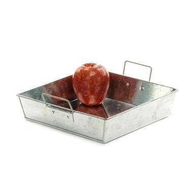 Buhi Imports - Wholesale Decorative Tray - 9 inch Square Tray in galvanized finish2