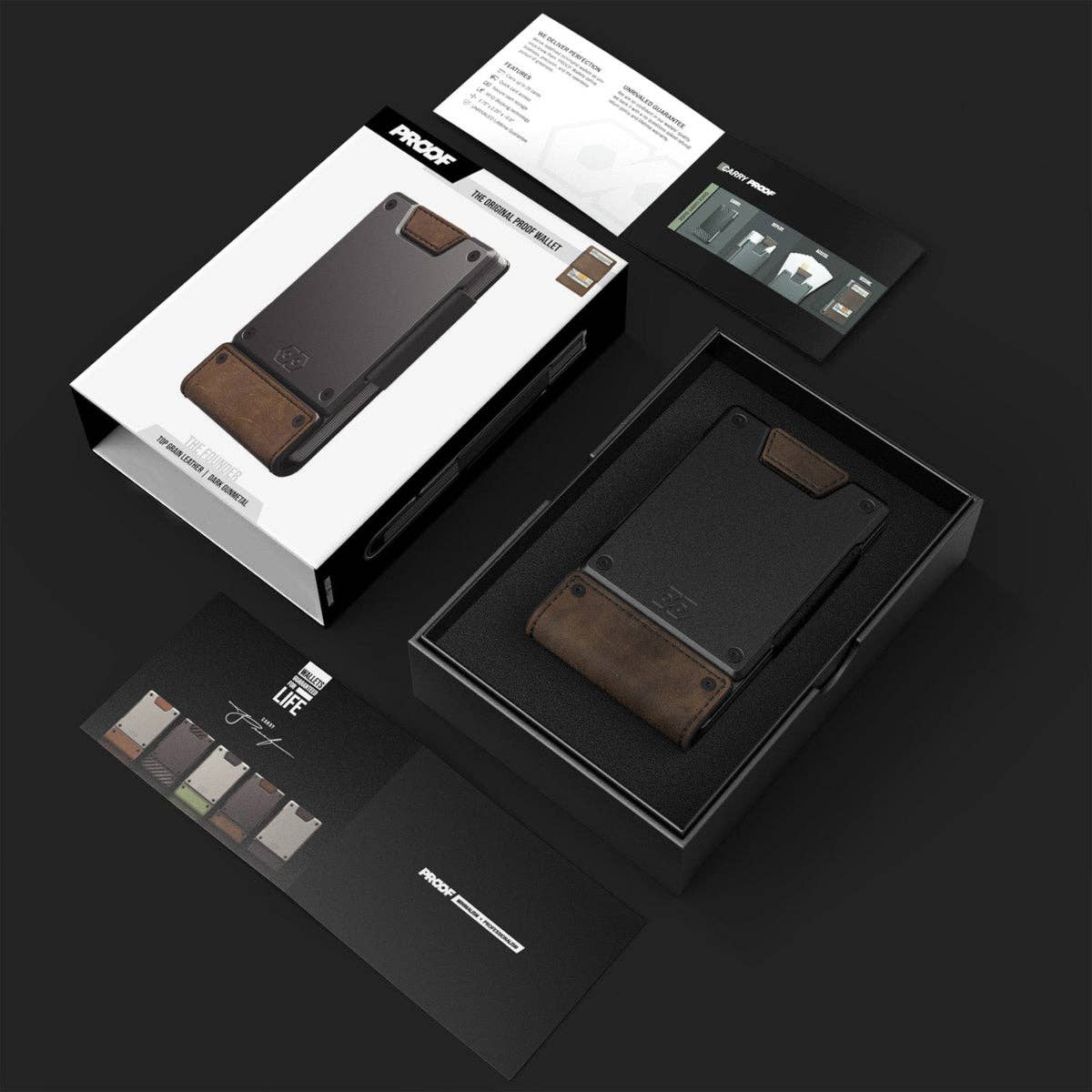 PROOF Wallets - Wholesale Wallet - Men's - PROOF Wallet | The Founder | Top Grain Bomber Leather & Dark Gunmetal5