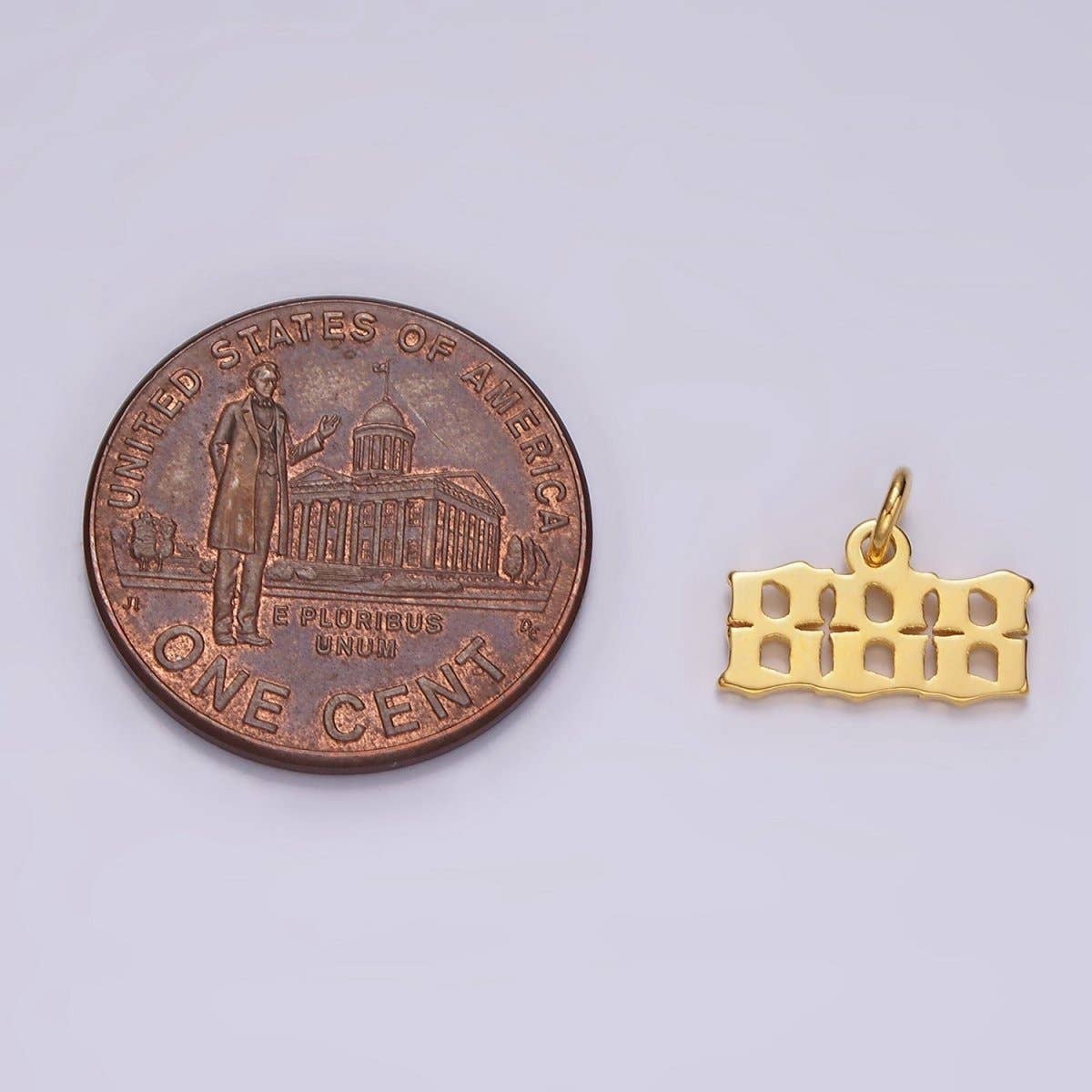 Aim Eternal - Wholesale Individual Charm/Pendant - 24K Gold Filled Angel Number Numerology Minimalist Mini Charm | AG606 - AG61010