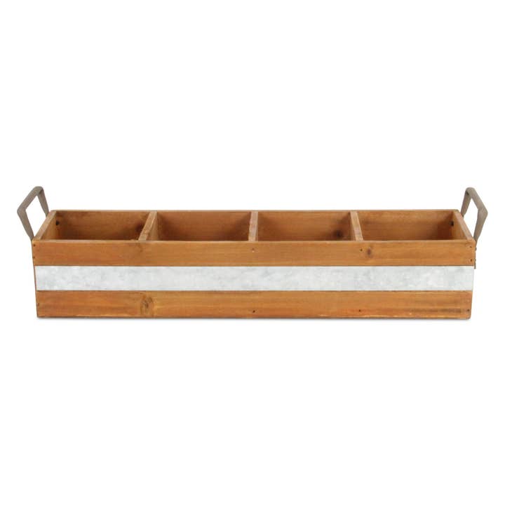 Cheungs Home Decor - Wholesale Desk Organizer - Reid Wooden Storage Caddy - Brown2
