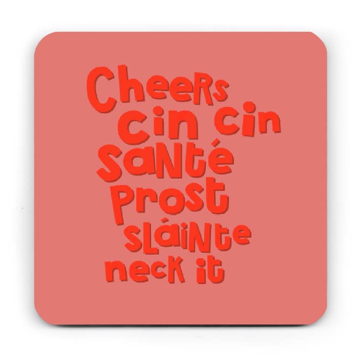 Base de Copos Divertida - Saúde! - Base de Copos Bebe Tudo por atacado de Pickled Prints