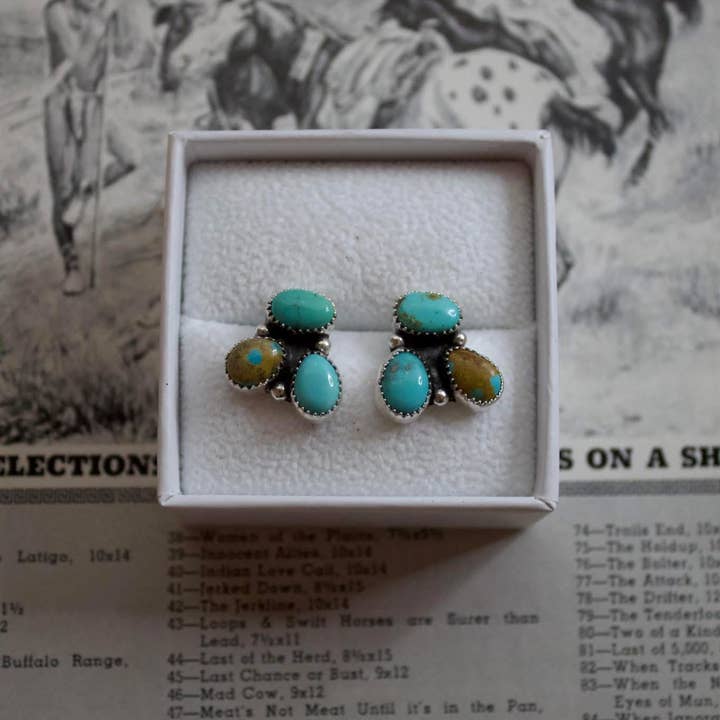 Sonoran Türkis-Cluster-Ohrringe für den Großhandel von The Diamond J