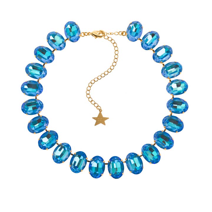 Grand collier ovale en pierre pour la vente par Principessa Glam