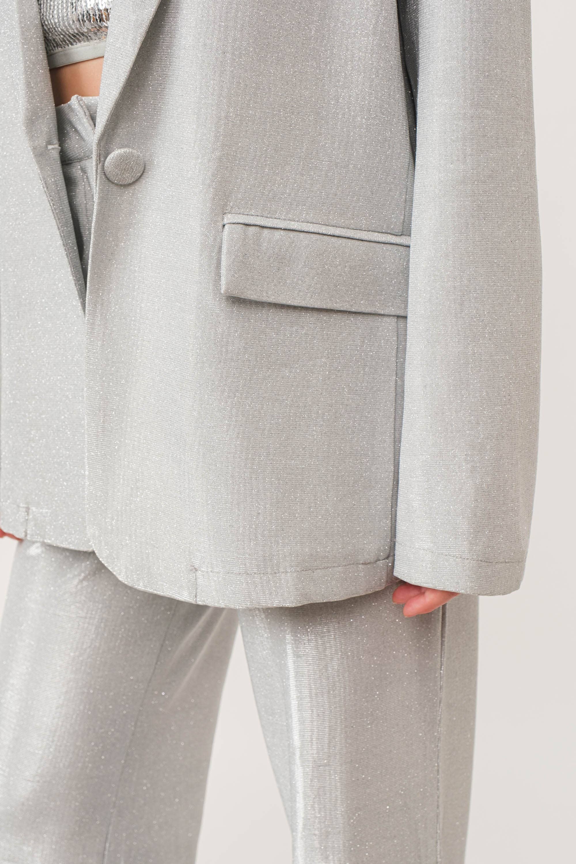 KIWI – Blazer - Mulher por atacado – IJ2892 Roupa Feminina Oversize Glitter Blazer13