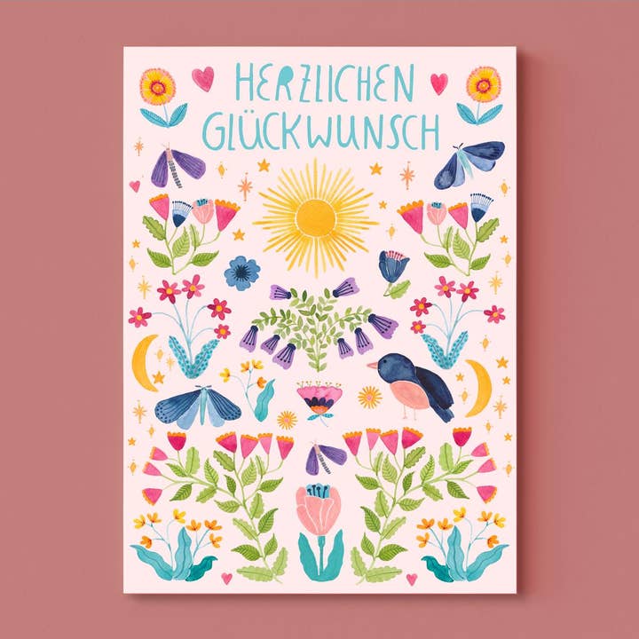 Postcard *Congratulations* (PU=10) for wholesale by Frau Ottilie