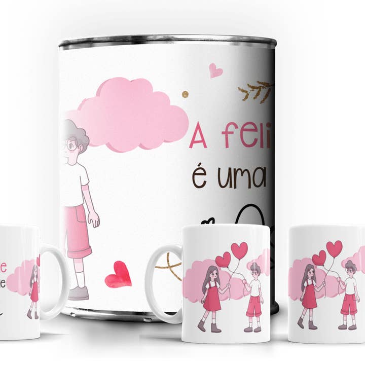 2 Valentine's Day tin mugs for wholesale by Bee my Gift