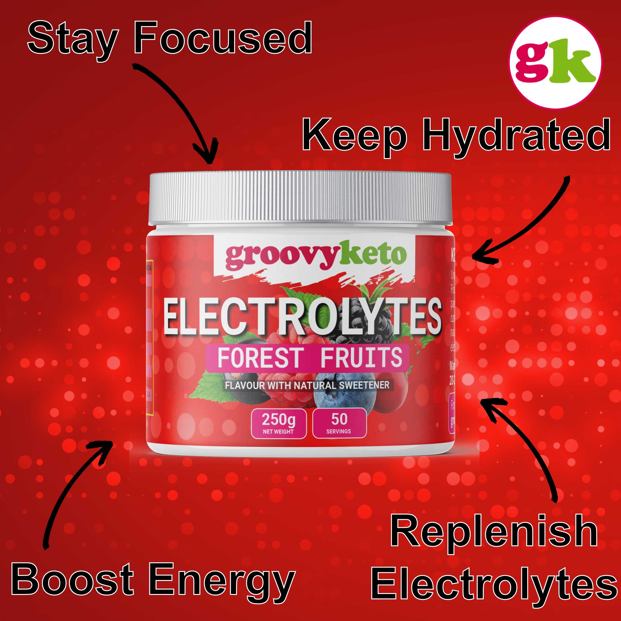 Groovy Keto – wholesale Powdered health drink – Groovy Keto Forest Fruits Electrolytes Powder4