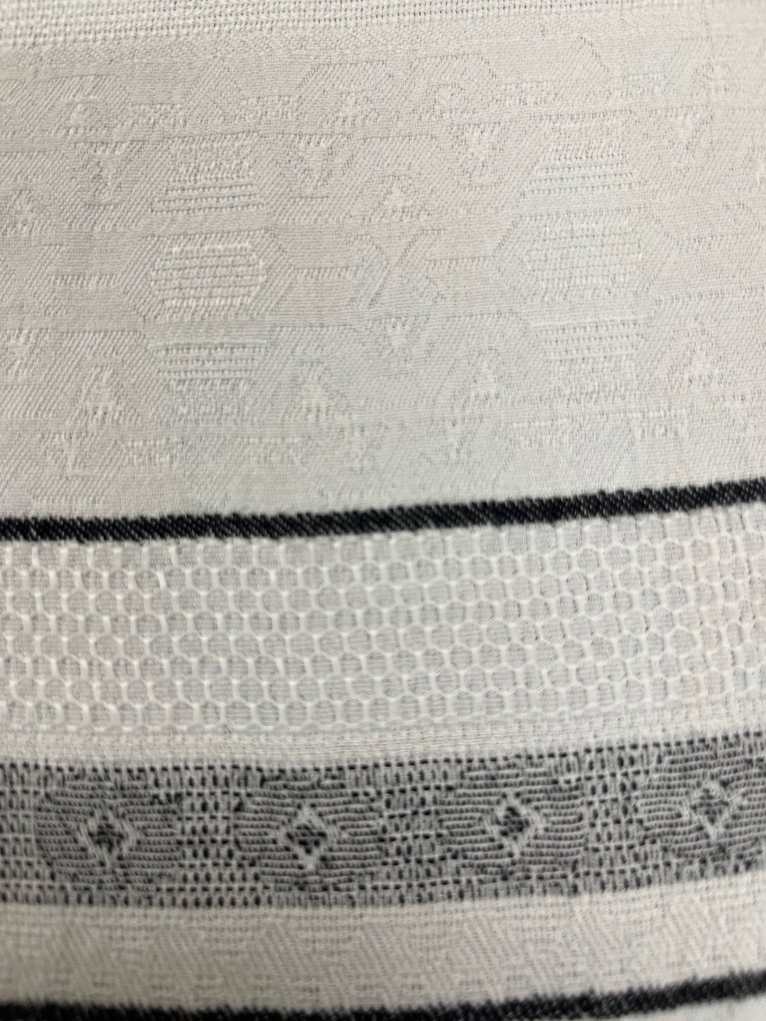 Silver Textiles Inc - Wholesale Throw Blanket - Ghost Jacquard Black / White Stripe2