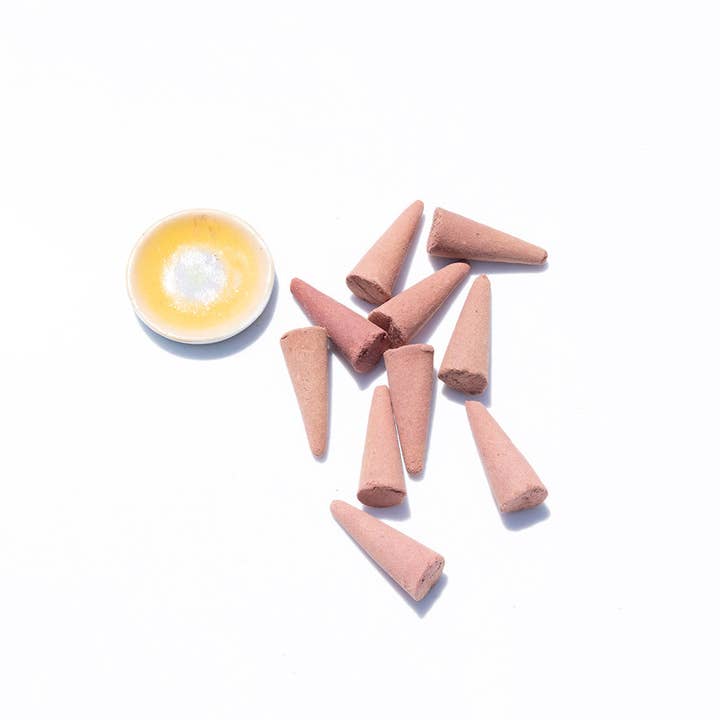 Jewelry Made by Me - Wholesale Incense Holder - Blessings Vanilla & Marigold 22 Incense Cones and Ceramic Burner1