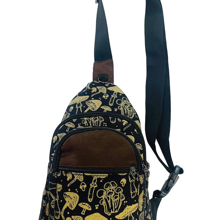 Yak & Yeti – Engroshandel Crossbodytaske – unisex – Crossbody taske champignon print2