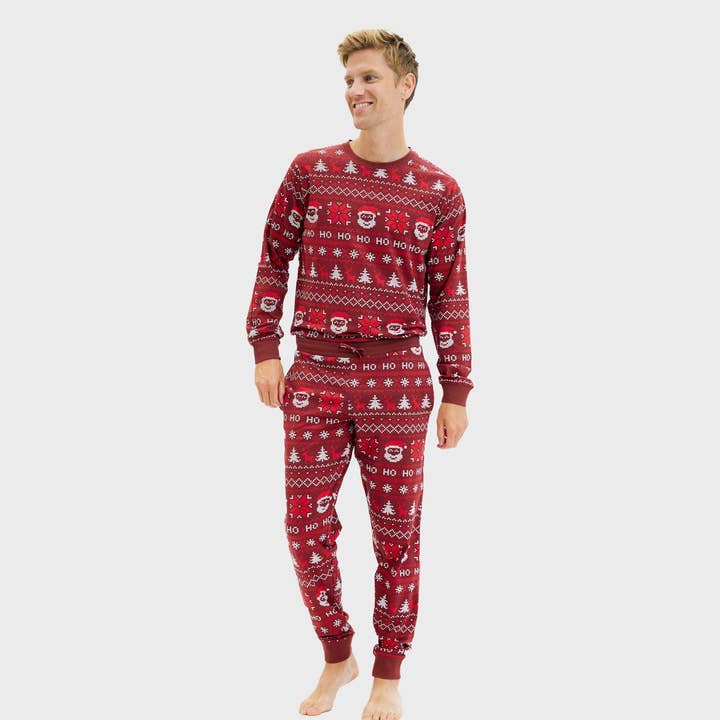 Happy Seasons - Wholesale Sleepwear Set - Men's - Ho Ho Ho Christmas Pajamas – Men3