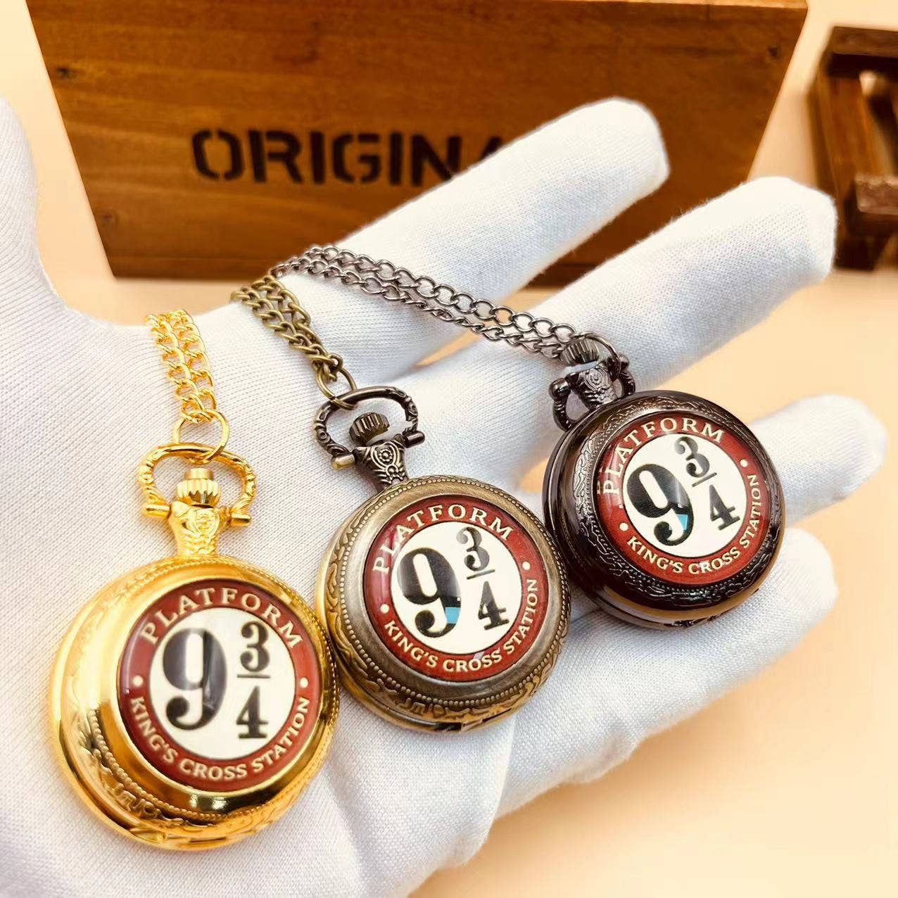 WoodWristCo - Wholesale Wrist Watch - Unisex - Nine and Three-Quarters Pocket Watch0