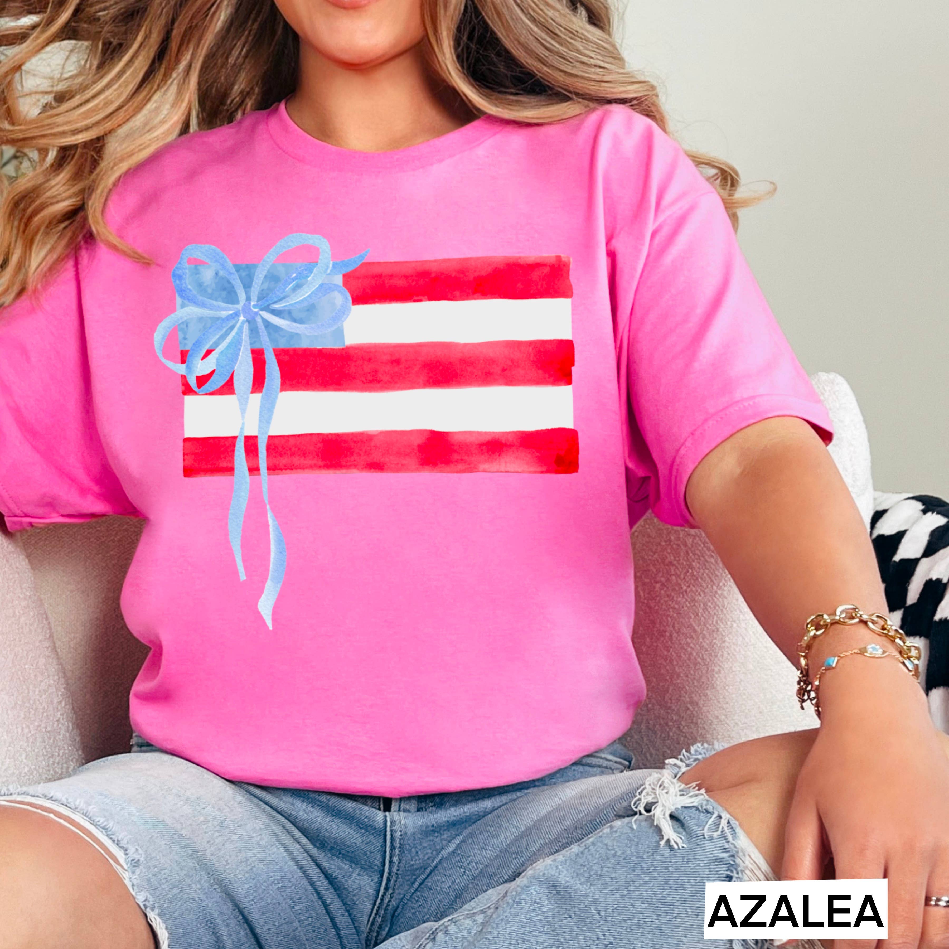 Shoppe SHC – wholesale T-shirt (graphic) – women's – Coquette American Flag | July 4th Graphic Tee | Gildan30