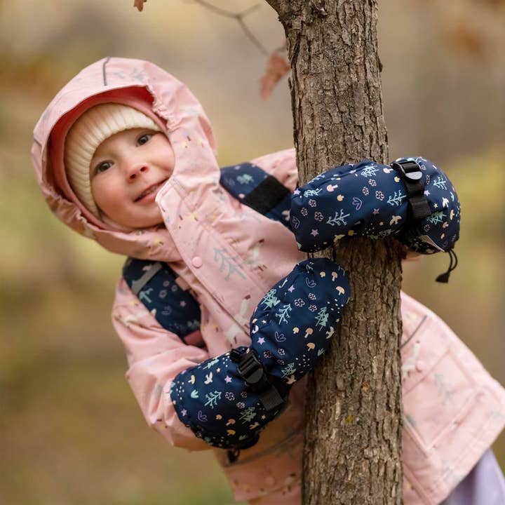 Jan & Jul - Wholesale Mittens - Kids - Navy Forest | Toasty-Dry Waterproof Snow Mitten2