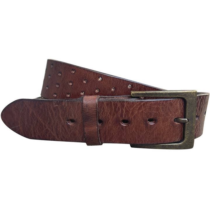 Embrazio - Wholesale Belt - Women's - PERFORATA Curved Handmade Leather Belt7