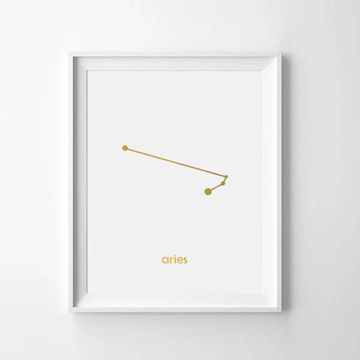 Constelação - impressão artística da folha de ouro de Áries por atacado de Uyeno Miyoshi