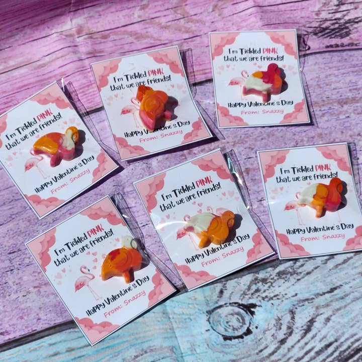 Flamingo Valentine's Day Cards - Crayon - Valentine's Day for wholesale by Snazzy Crayons