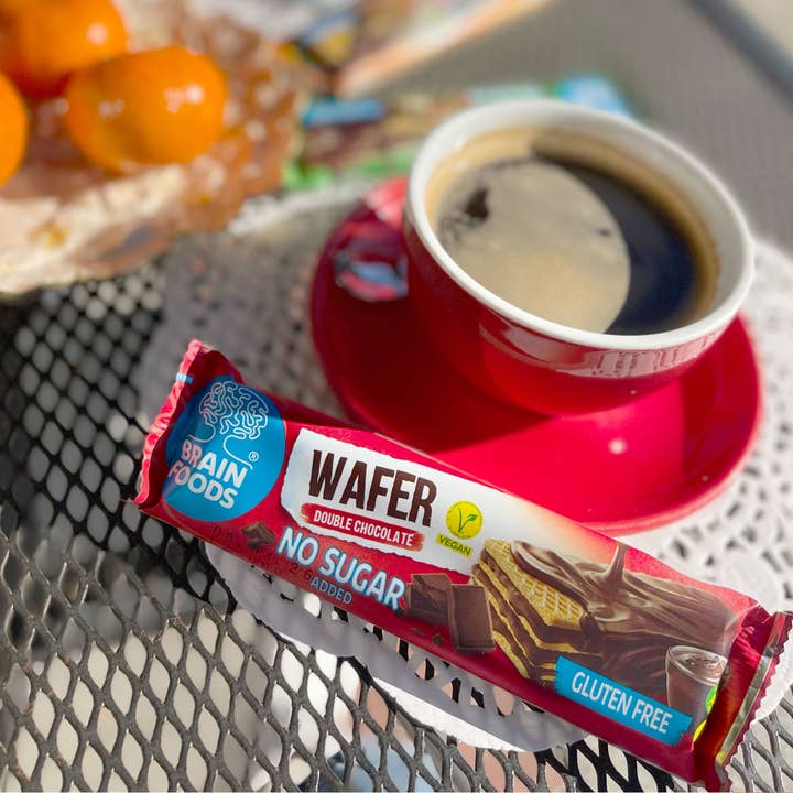 Wilton Mettler LLC - Wholesale Snack Bar - BRAIN FOODS Gluten Free Vegan Wafers (Double Chocolate)4