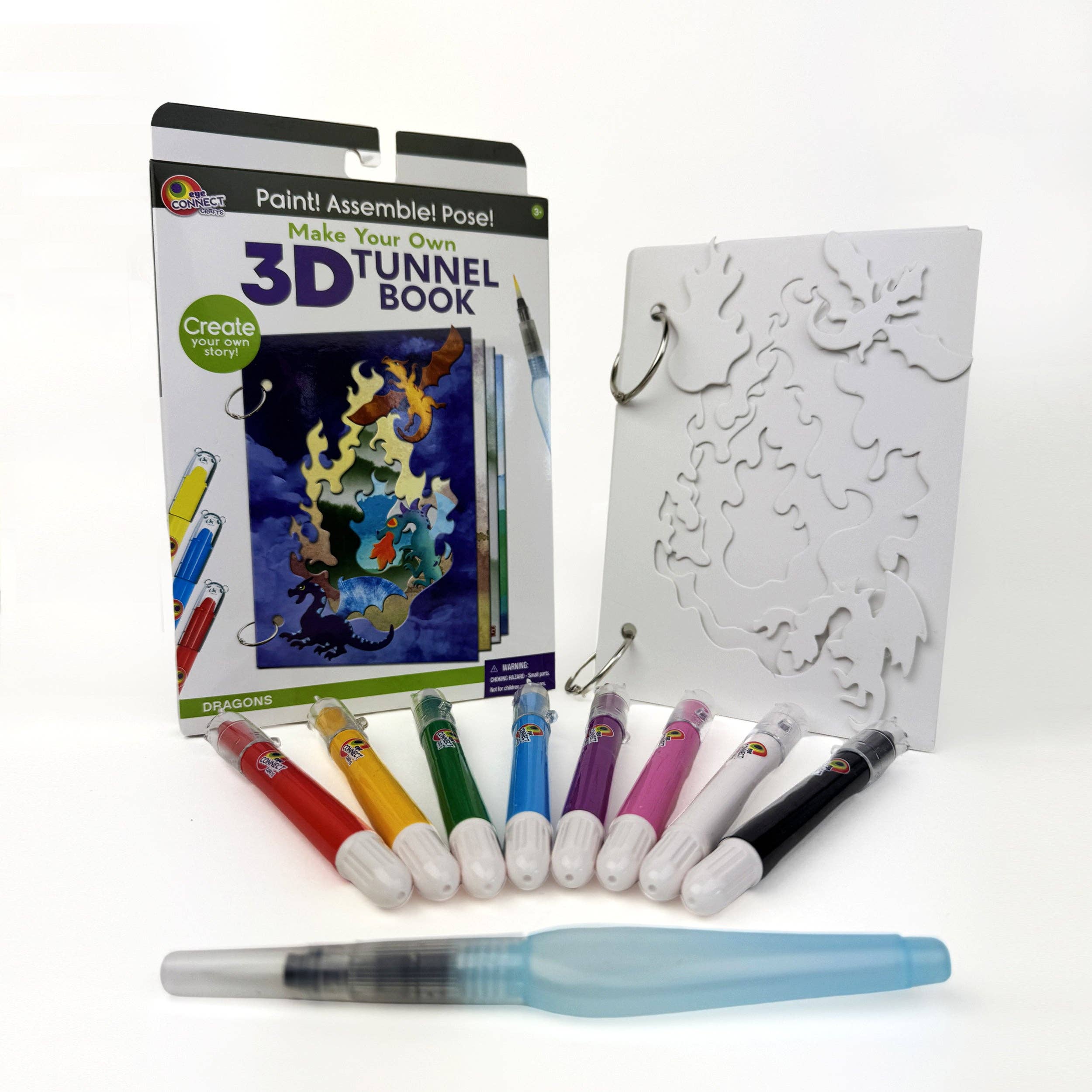 EyeConnect Crafts - Wholesale DIY Craft Kit - Kids - 3D TUNNEL BOOK (MEDIUM): Dragons0