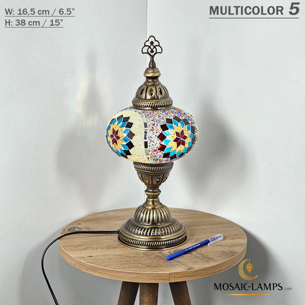 Mosaic Lamps - Vendita all'ingrosso Lampada da scrivania/d'accento - Lampada da tavolo grande a globo con mosaico turco, Marrakec, oltre 10 colori42