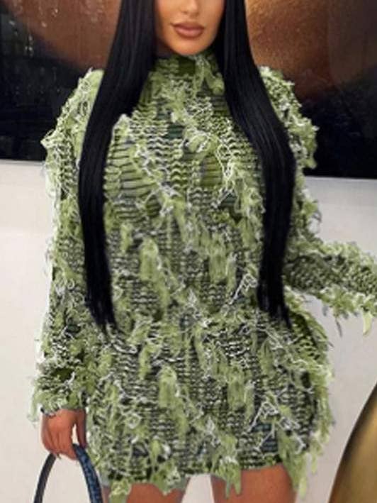 mesh stripes mini dress for wholesale by Flarix