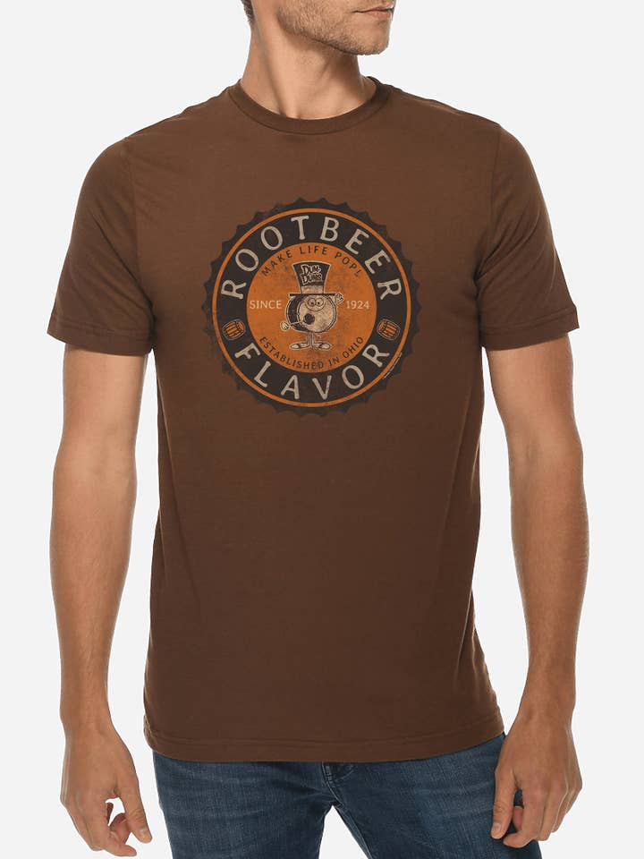 www.sweetvintagetees.com - Wholesale Screen Printed T-Shirt - Women's - Dum Dums Vintage Root Beer Bottle Cap Tee