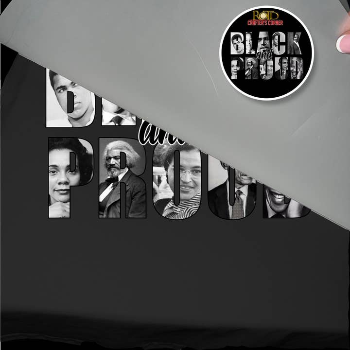 Black and Proud DTF Print for wholesale by ROTD Crafter's Corner