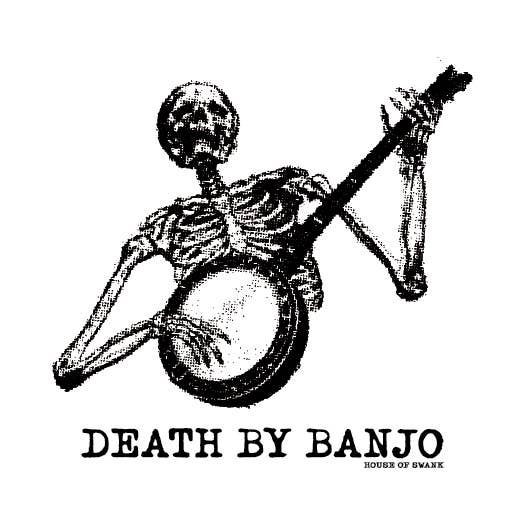 Death by Banjo Sticker for wholesale by House of Swank Clothing