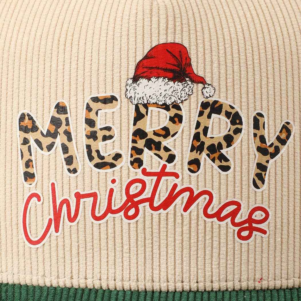 Fashion City – Boné de beisebol - Unissexo por atacado – Boné de veludo cotelê bicolor de texto divertido Felry Christmas12