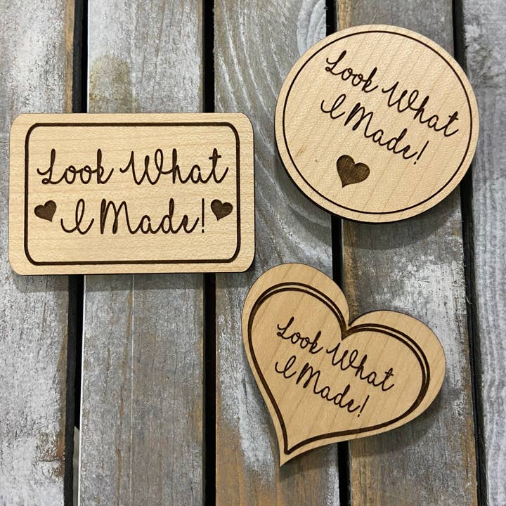 Aimant Look What I Made pour réfrigérateur, présentoir d'œuvres d'art pour enfants (3) pour la vente par Chickadee Creations