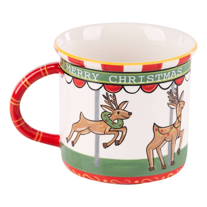 Glory Haus - Wholesale Coffee Mug - Reindeer Carousel Mug- Holiday Décor